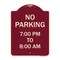 Signmission No Parking 7-00 Pm to 8-00 Am Heavy-Gauge Aluminum Architectural Sign, 24" x 18", BU-1824-23601 A-DES-BU-1824-23601 - alternate 1